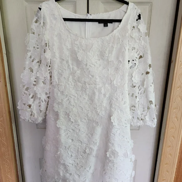 Nwt Boston Proper Elegant White Lace Dress - Picture 3 of 11